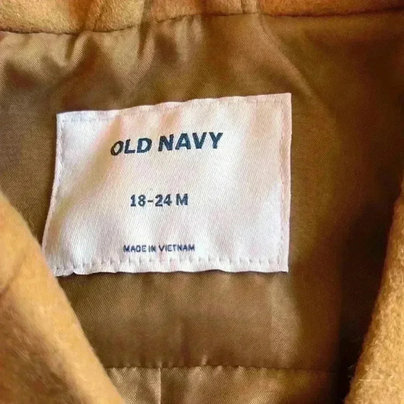 Toddler Camel Pea  Coat - Picture 2 of 3